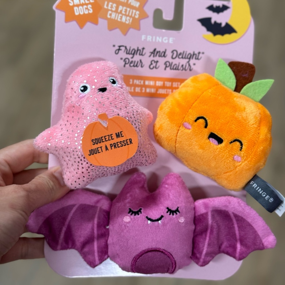 Fringe Studio Halloween Plush Toy Set - Pink, Orange, Purple